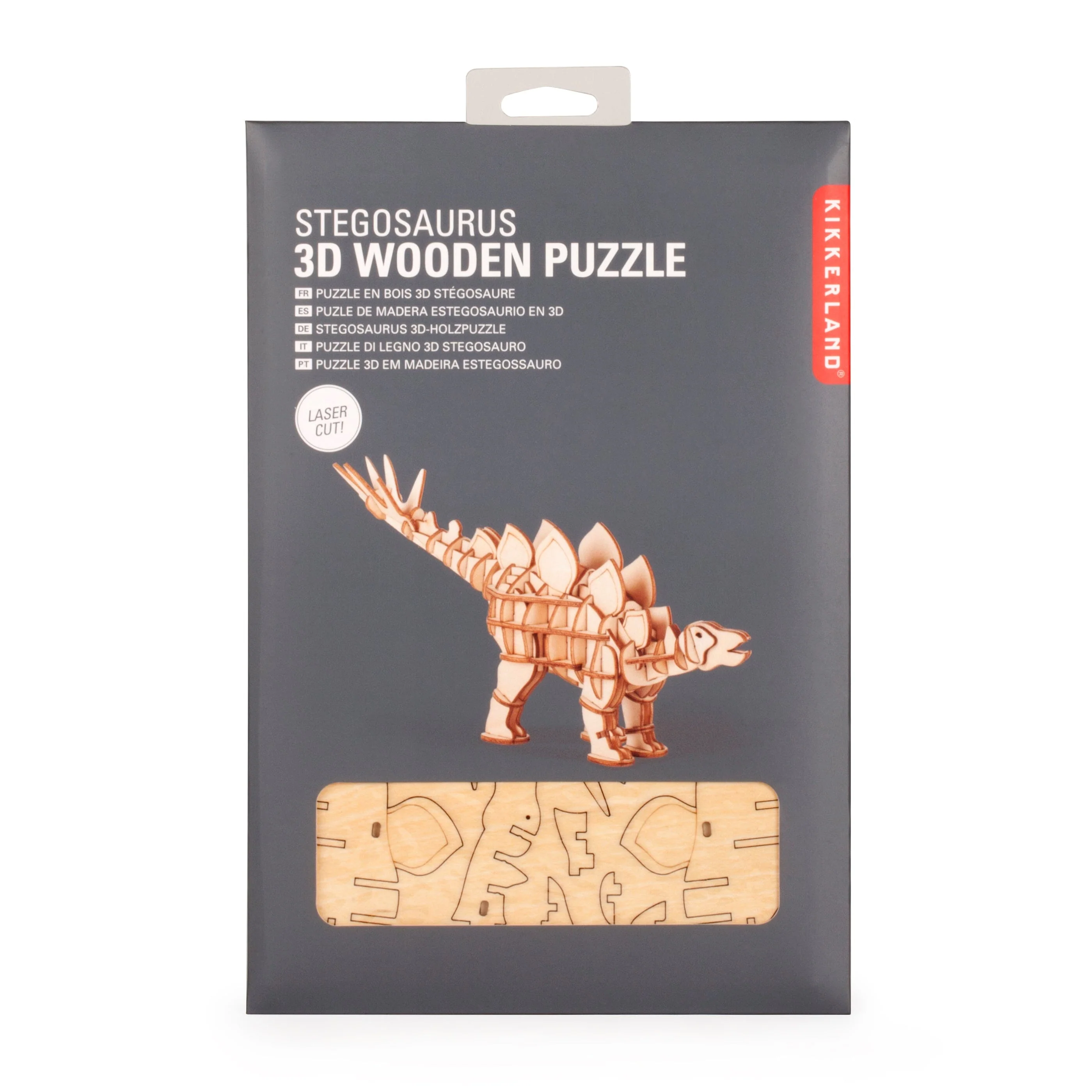 Kikkerland 3D Wooden Stegosaurus Puzzle - Image 3
