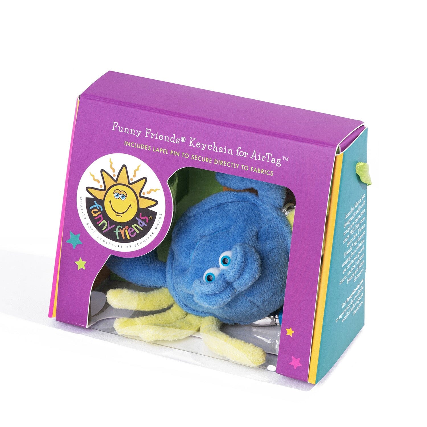 Funny Friends Crab | Artist-Designed Plush AirTag Holder Soft Sculpture - Image 7
