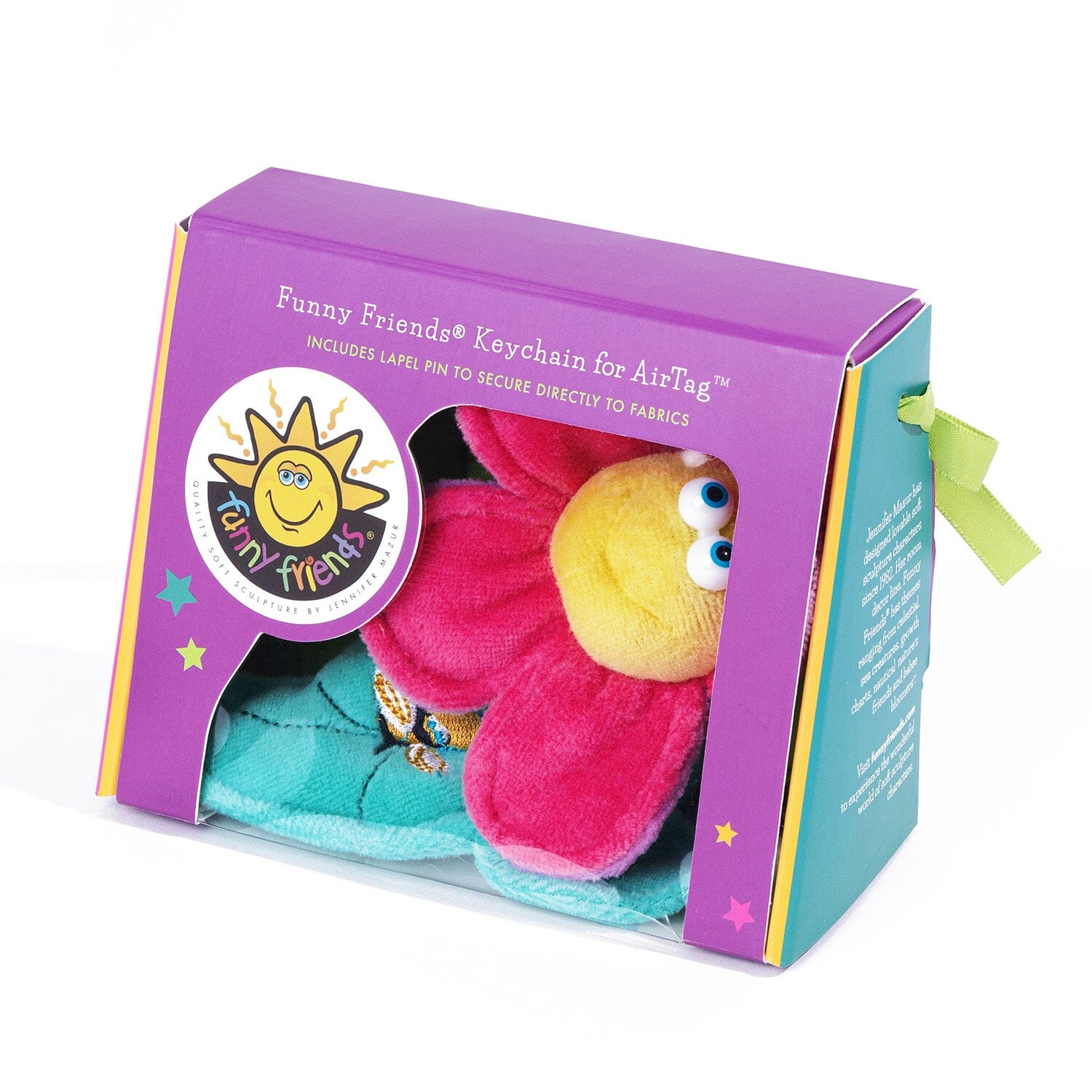 Funny Friends Flower | Artist-Designed Plush AirTag Holder Soft Sculpture - Image 8