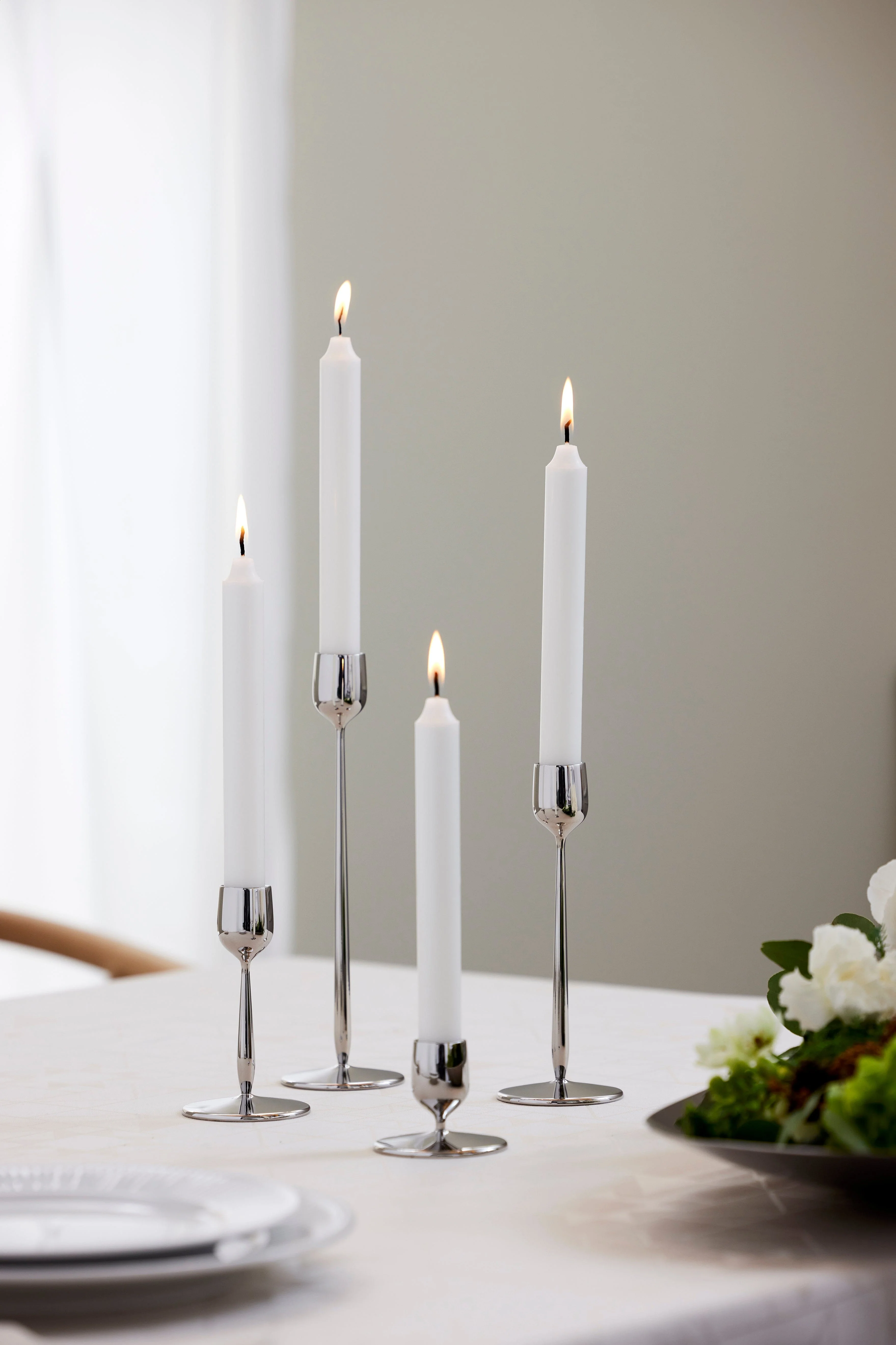 Gense Dorotea Polished Steel Candlesticks - Image 16