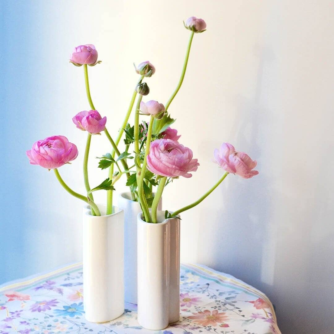 Heart Vases - Set of 3 in White Ceramic - Image 5