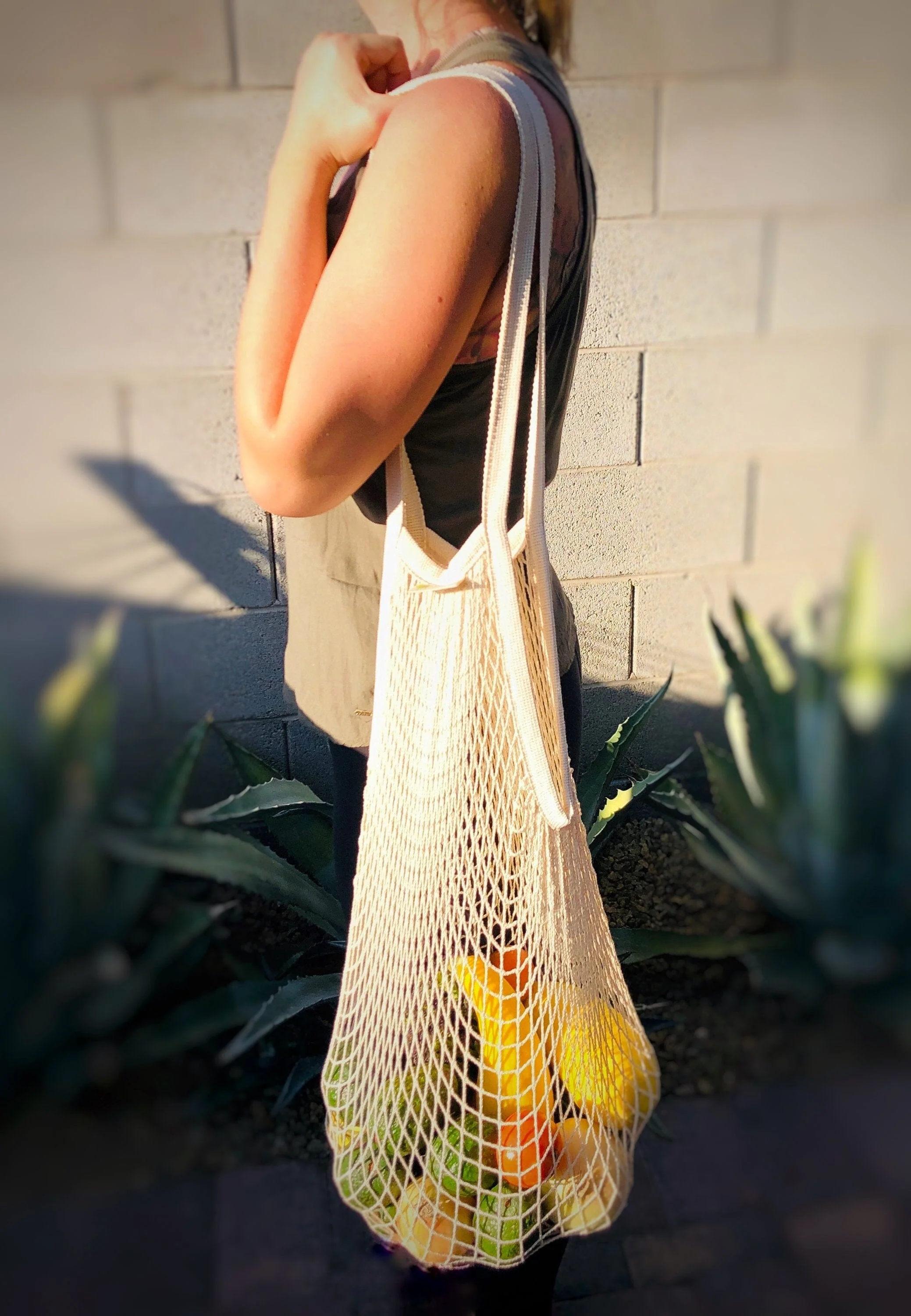 Extra Large Sustainable Cotton Mesh Market Bag - Image 3