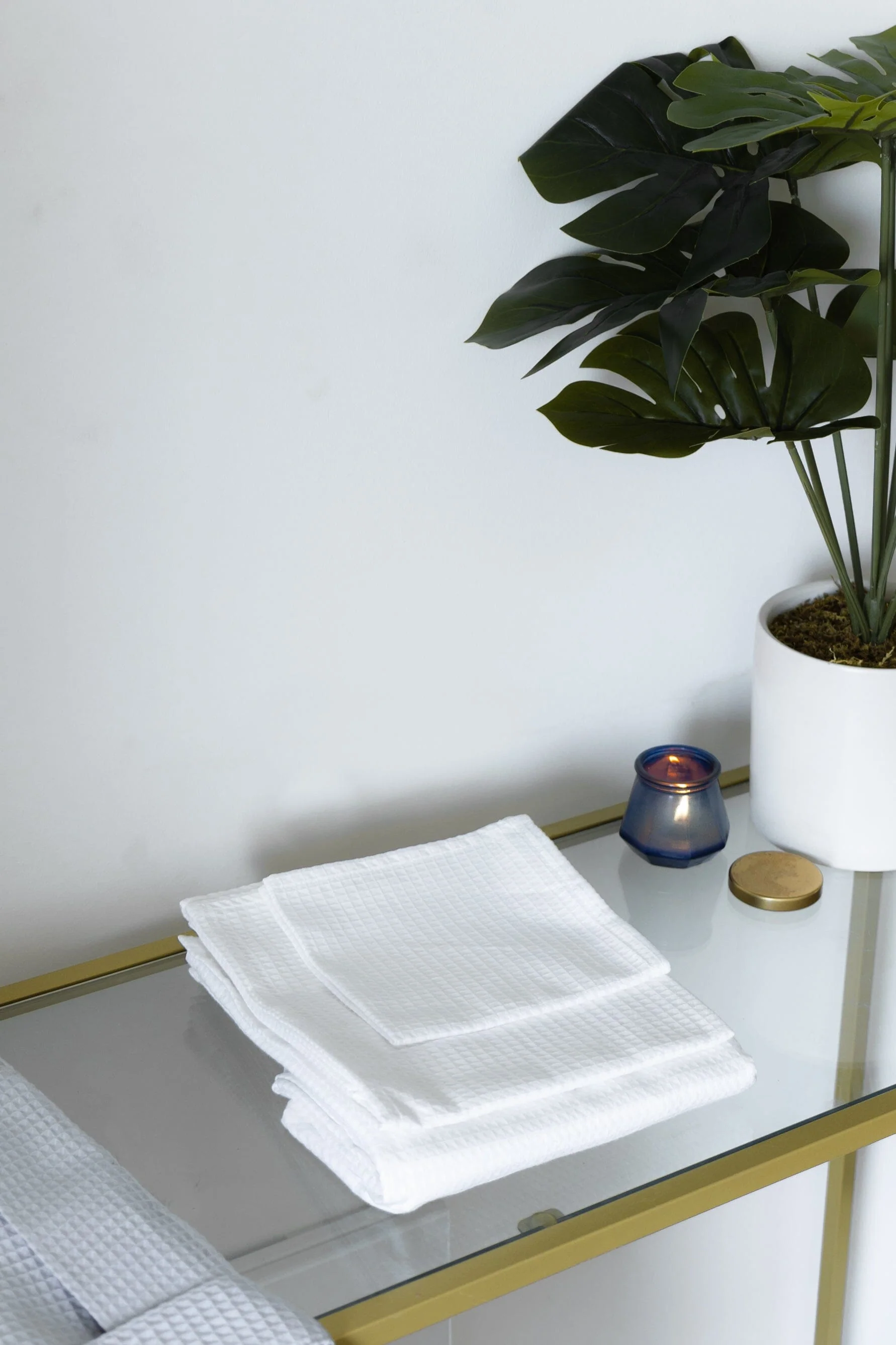 PAC Organic Cotton Waffle Bathroom Towels - Image 3