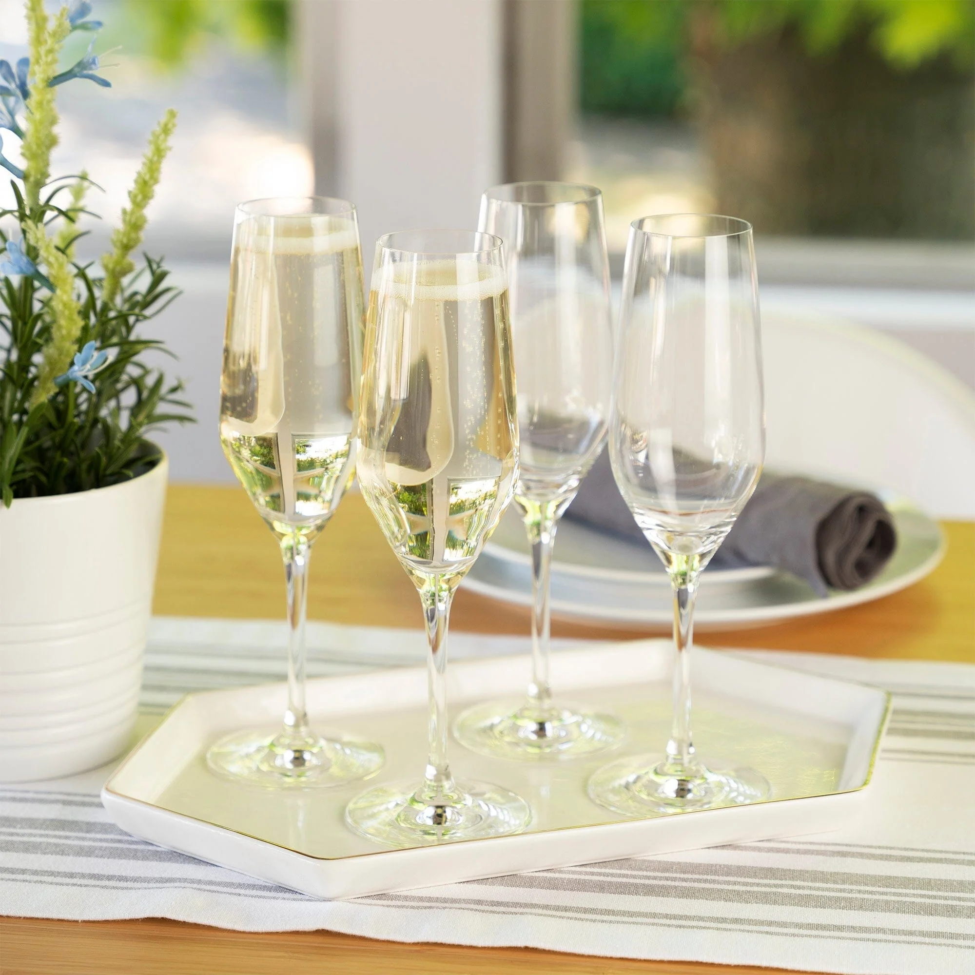 Spiegelau Style 8.5 oz Champagne Flutes Set of 4 - Image 2