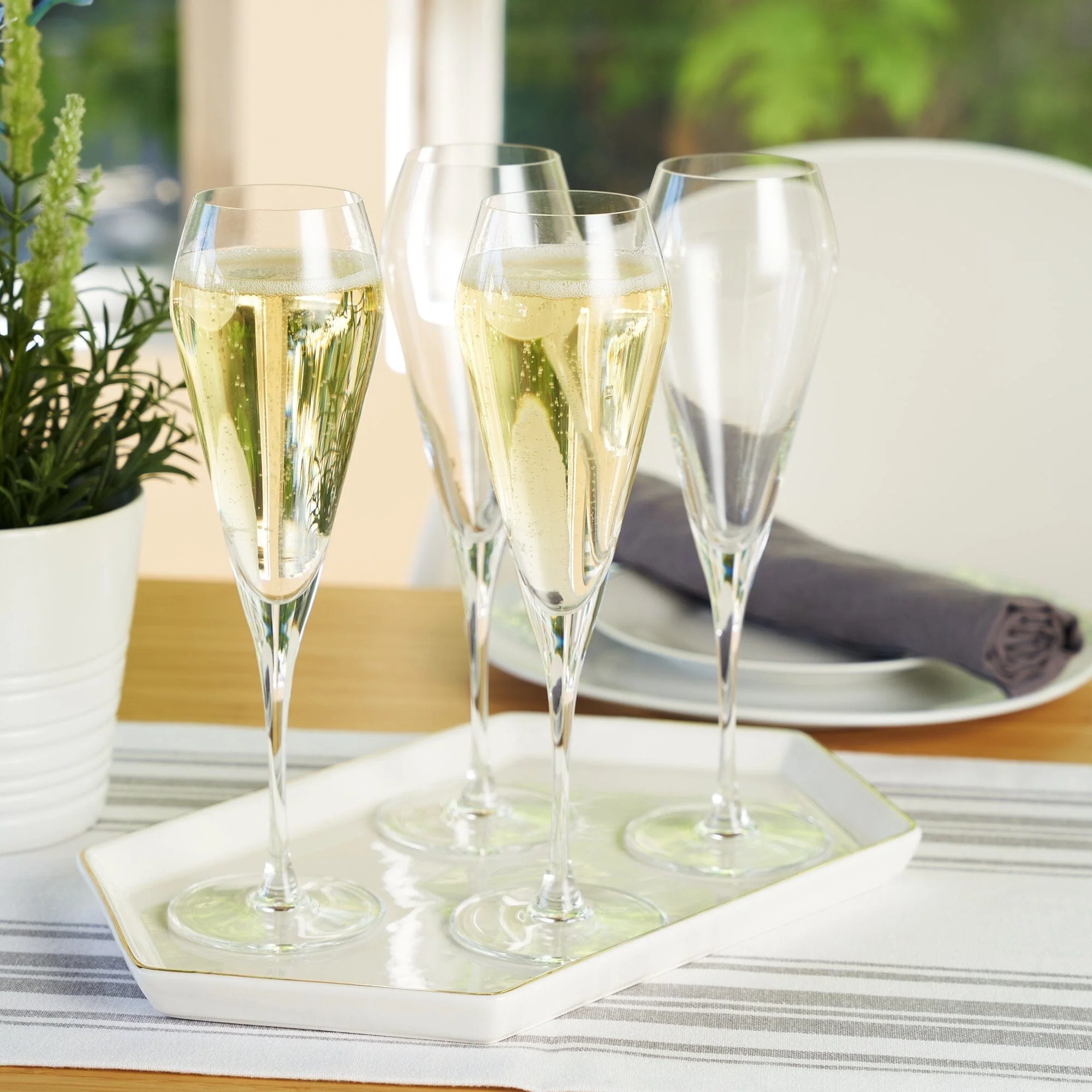 Spiegelau Willsberger 8.5 oz Champagne Flutes Set of 4 - Image 2
