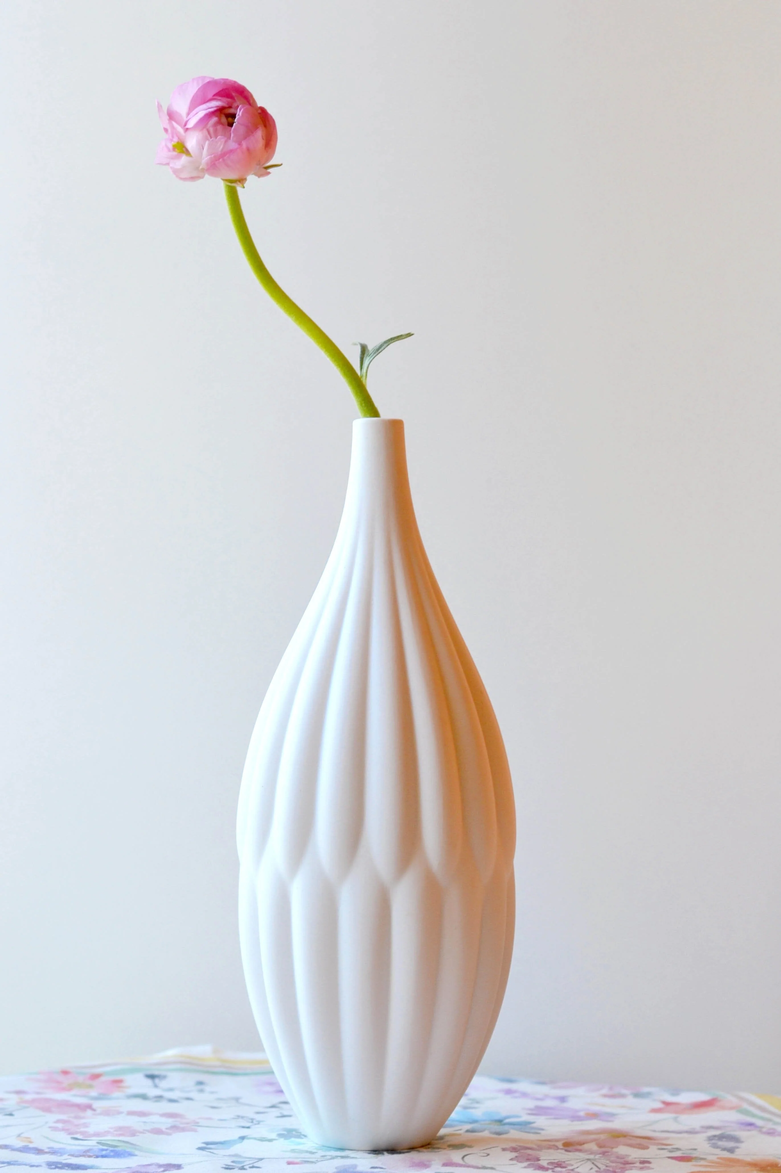 Tall Textured Porcelain Vase - Image 3