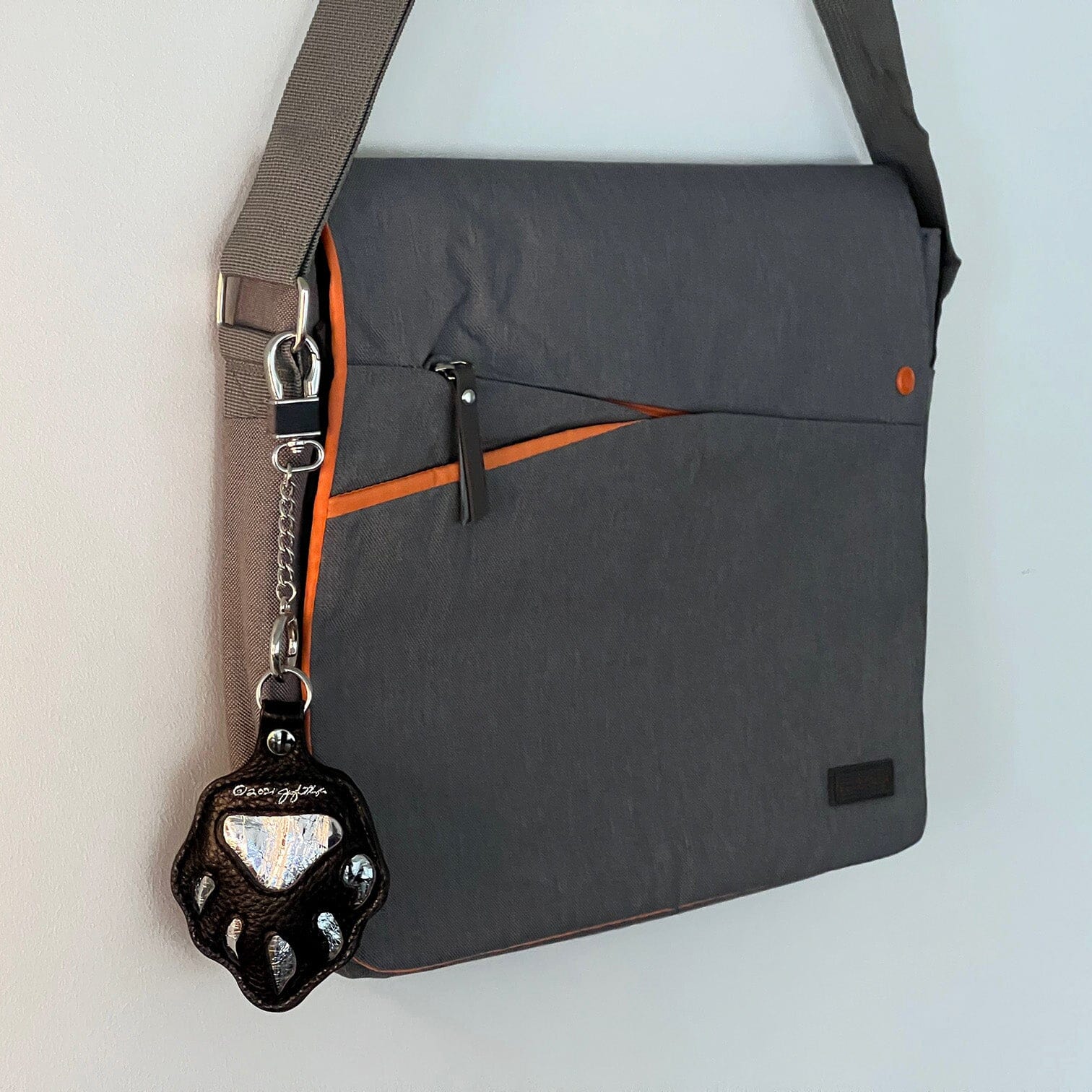 The Keeper Bear Paw | Artist-Designed Custom Leather AirTag Holder - Image 5