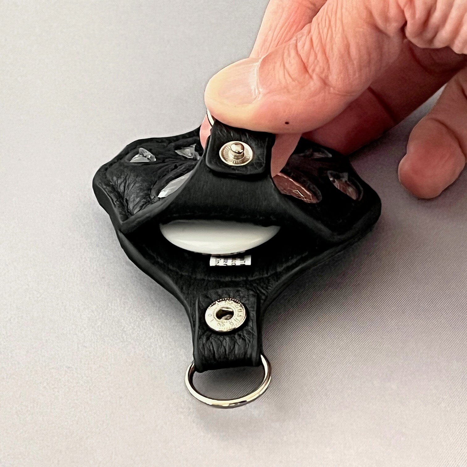 The Keeper Bear Paw | Artist-Designed Custom Leather AirTag Holder - Image 6