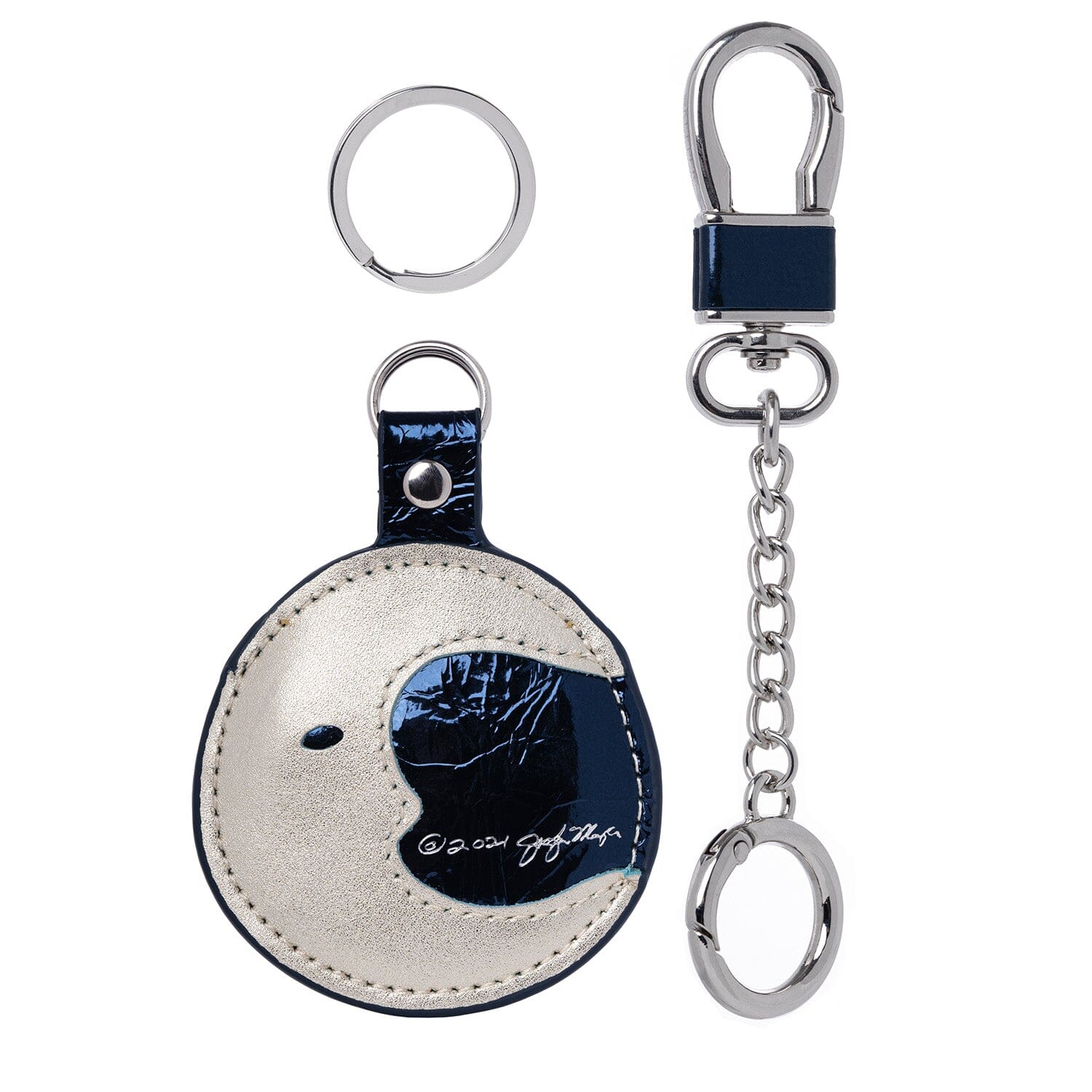 The Keeper Moon | Artist-Designed Custom Leather AirTag Holder - Image 11