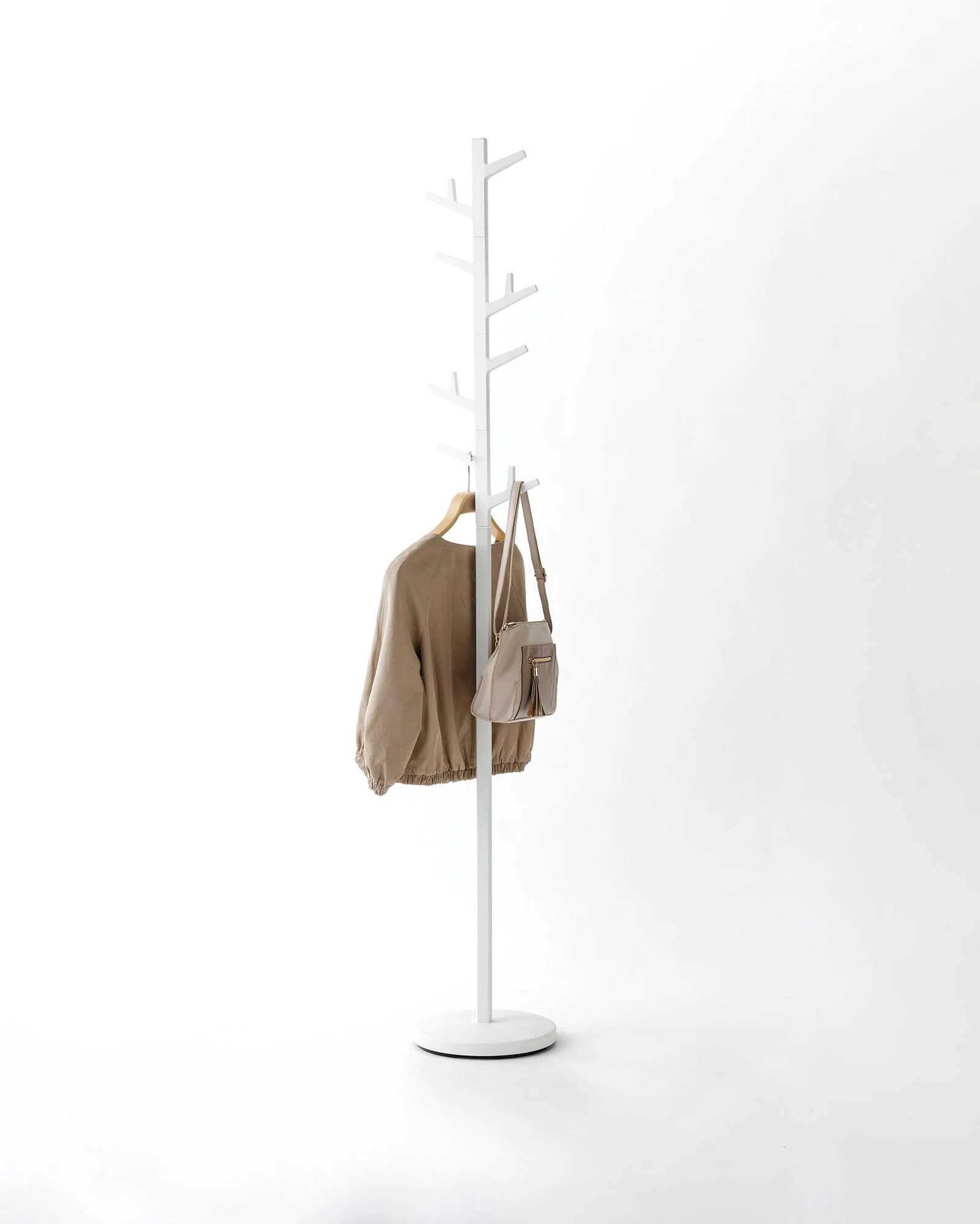 Yamazaki 69" Steel Coat Rack with Rotating Branches - Image 3