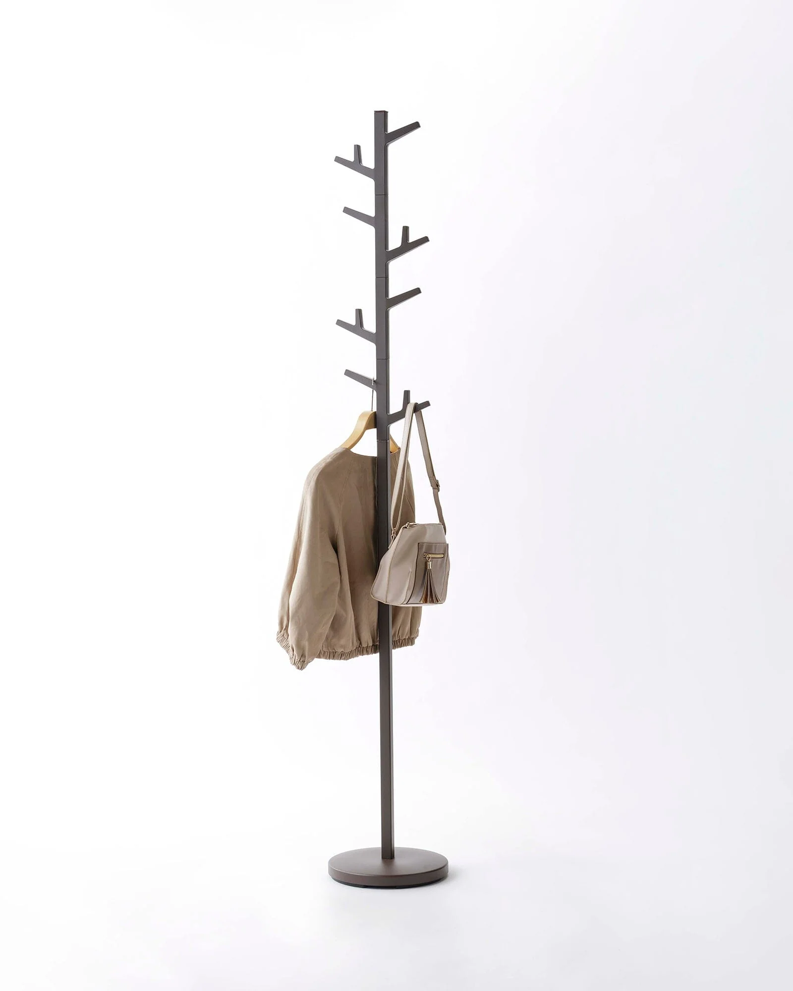 Yamazaki 69" Steel Coat Rack with Rotating Branches - Image 4
