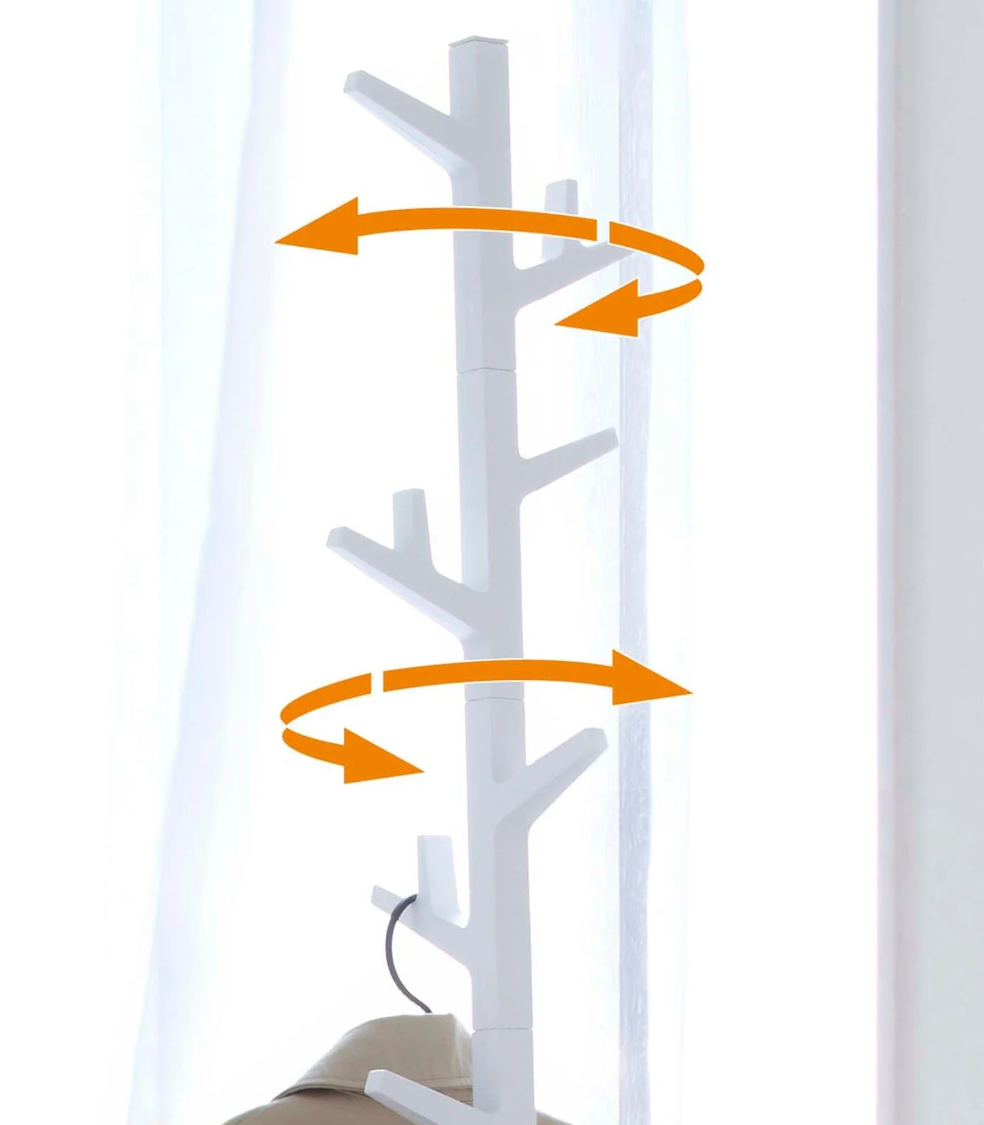 Yamazaki 69" Steel Coat Rack with Rotating Branches - Image 9