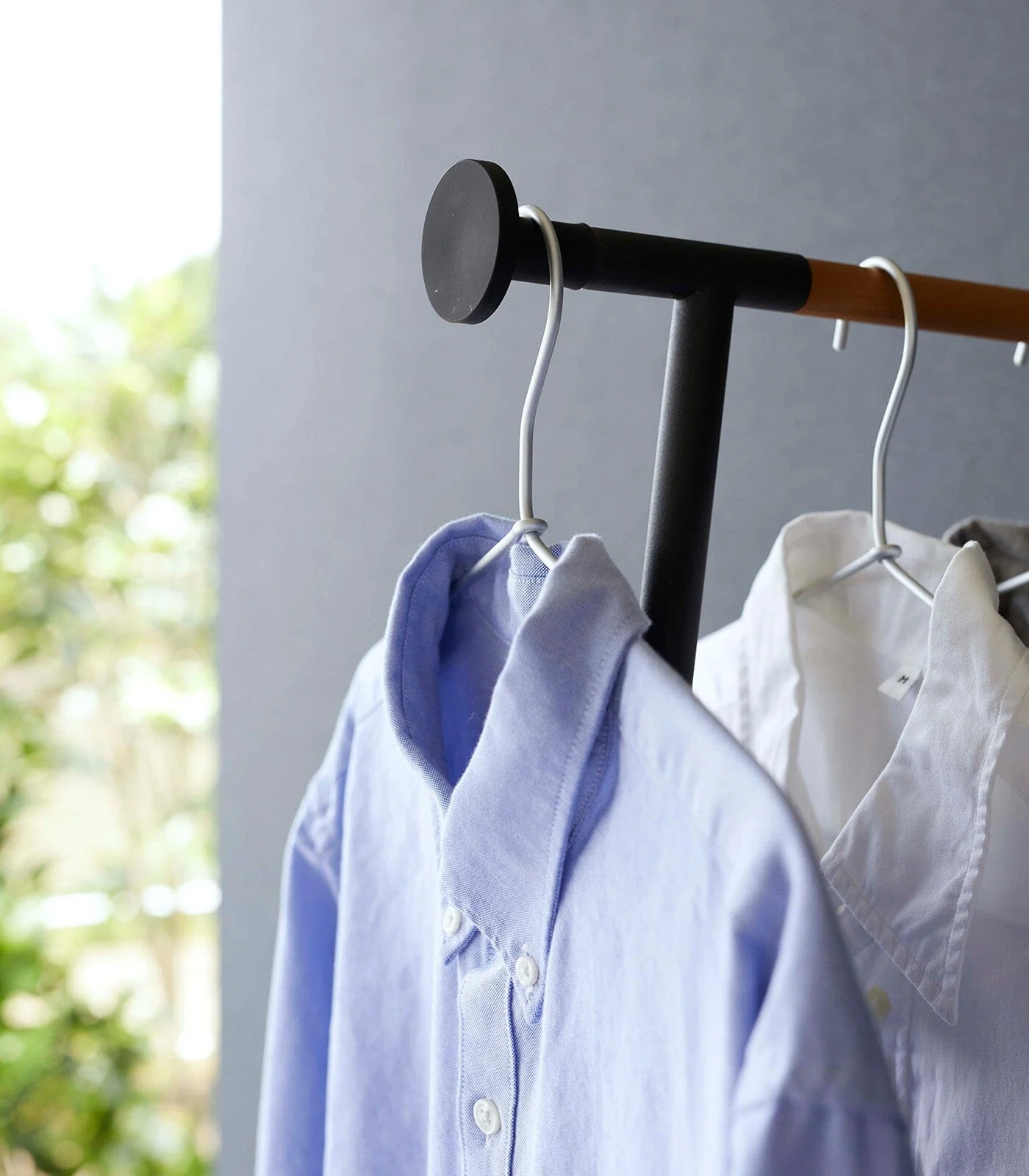 Yamazaki Steel & Wood Leaning Clothes Hanger - Image 12
