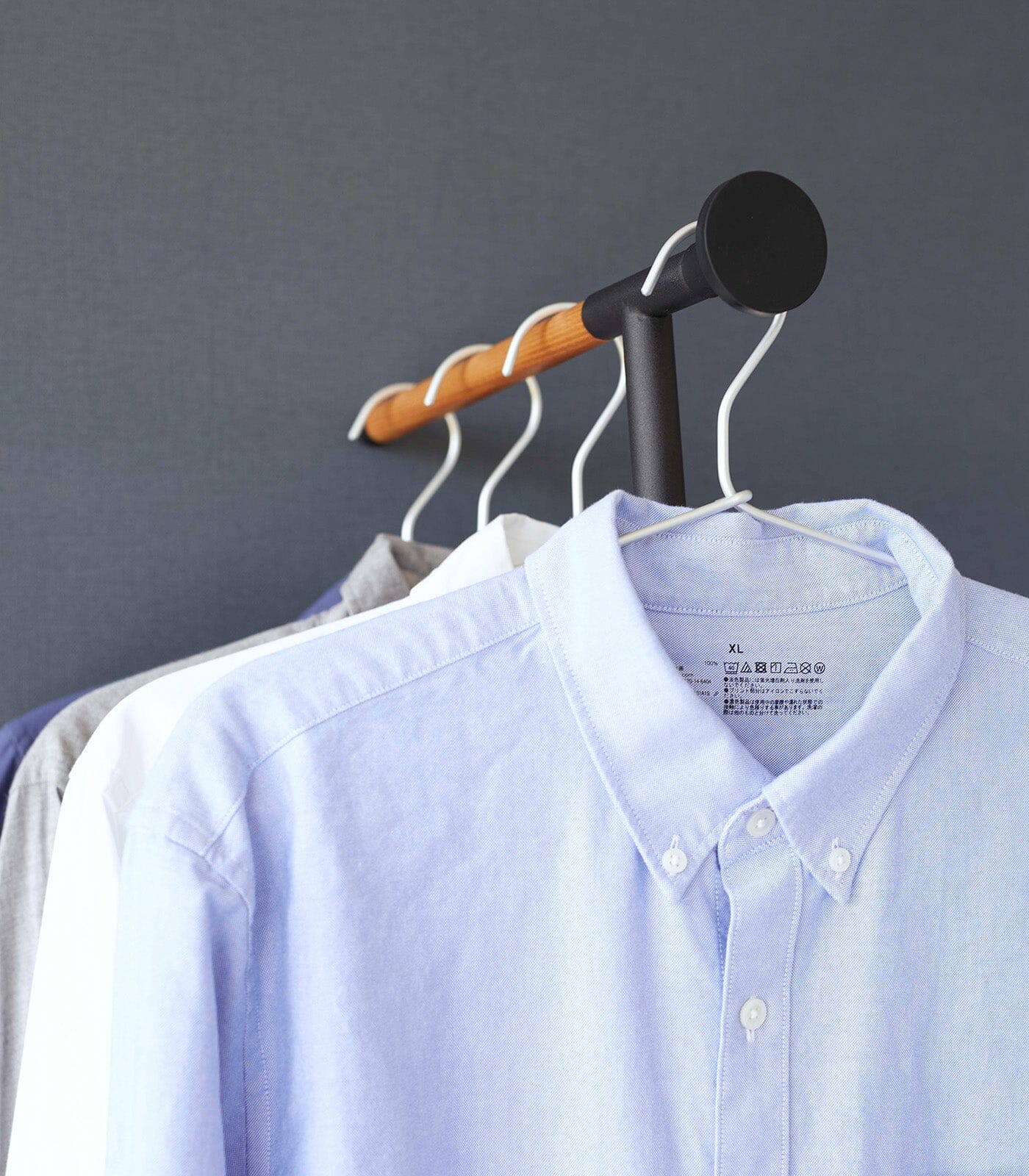 Yamazaki Steel & Wood Leaning Clothes Hanger - Image 13