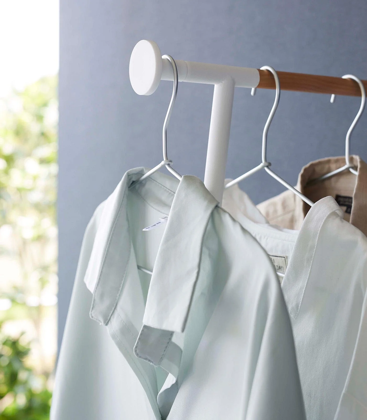 Yamazaki Steel & Wood Leaning Clothes Hanger - Image 6