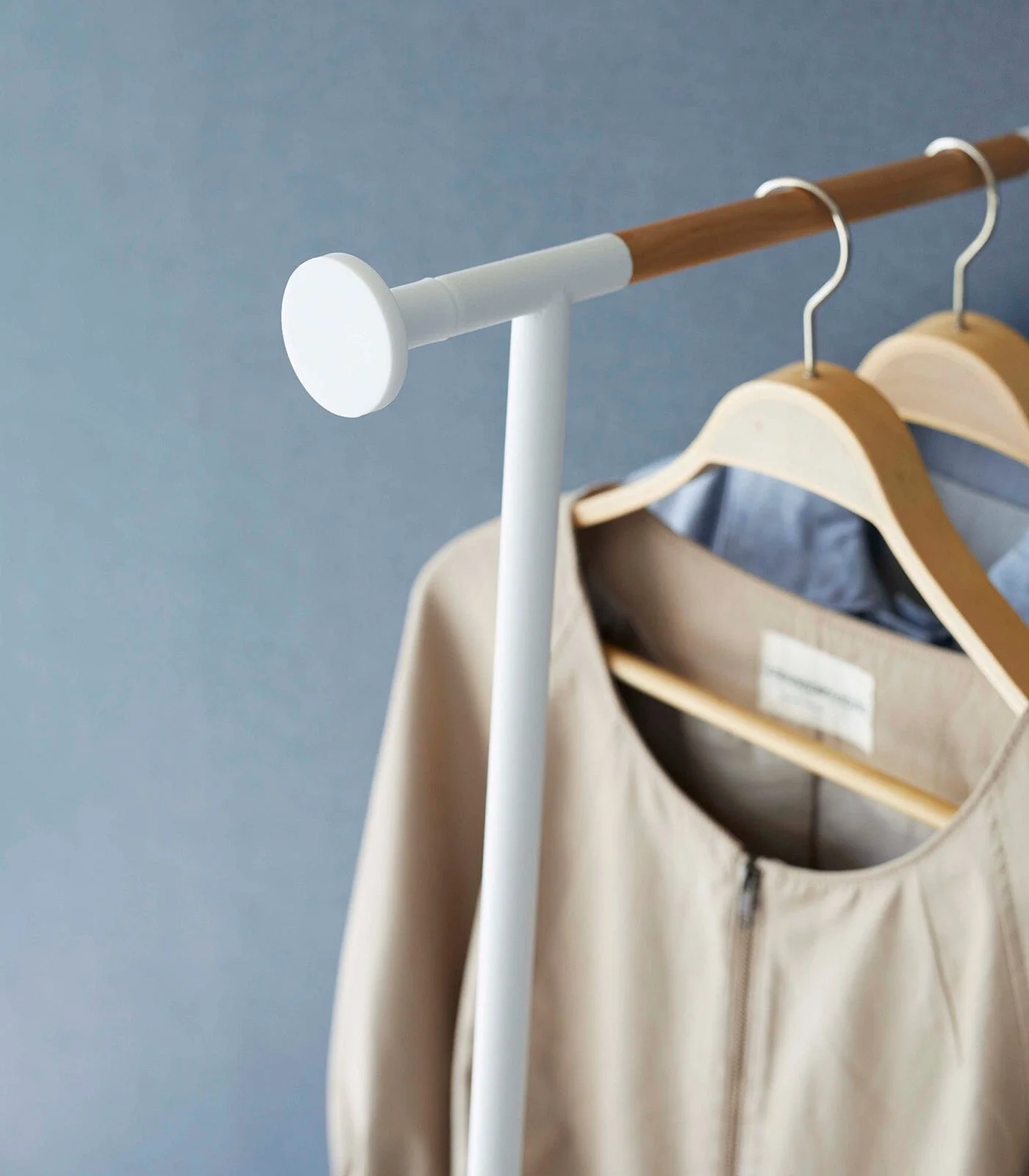 Yamazaki Steel & Wood Leaning Clothes Hanger - Image 7